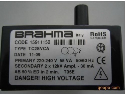 BRAHMA>點(diǎn)火變壓器>雙極>TD2STPAF2*10KV